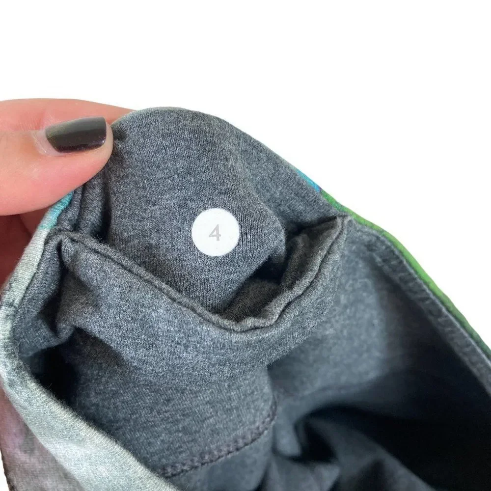 Lululemon Groove Pant Blurred Blossoms Heathered Fossil Flare Yoga Pants *FLAWS* - Picture 6 of 13